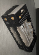 ZFUTURE Ear-Rupters, Flat Wire-tagle Free, Ear Buds, with Mic, Volume Control, Music Control, 3 Sets of Ear Gels