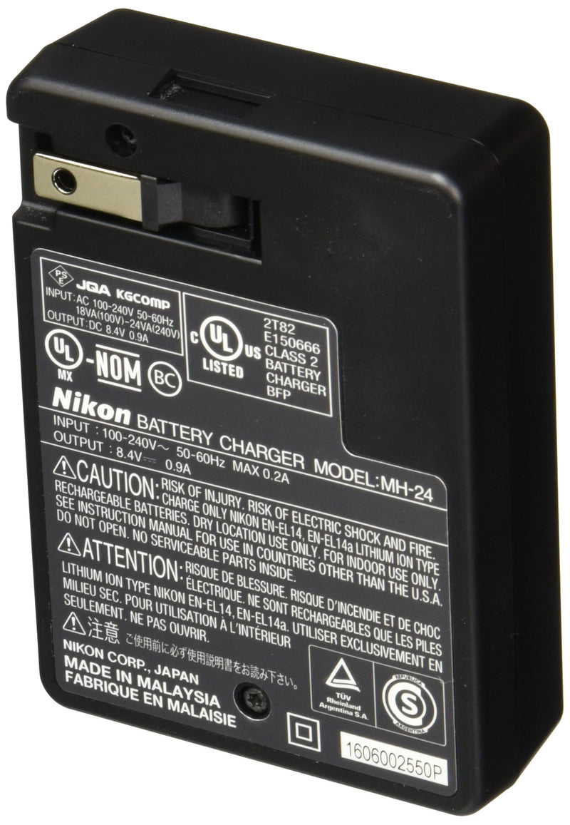 Nikon MH-24 Quick Charger for EN-EL14 Li-ion Battery compatible with Nikon D3100 DSLR, D5100 DSLR, and P7000 Digital Cameras