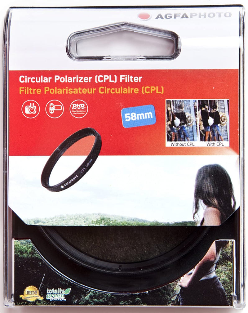 AGFA 58mm Circular Polarizing (CPL) Glass Filter