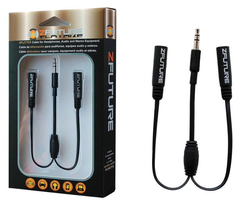 ZFUTURE 3.5mm Splitter Cable for Headphones, Audio & Stereo Equipment