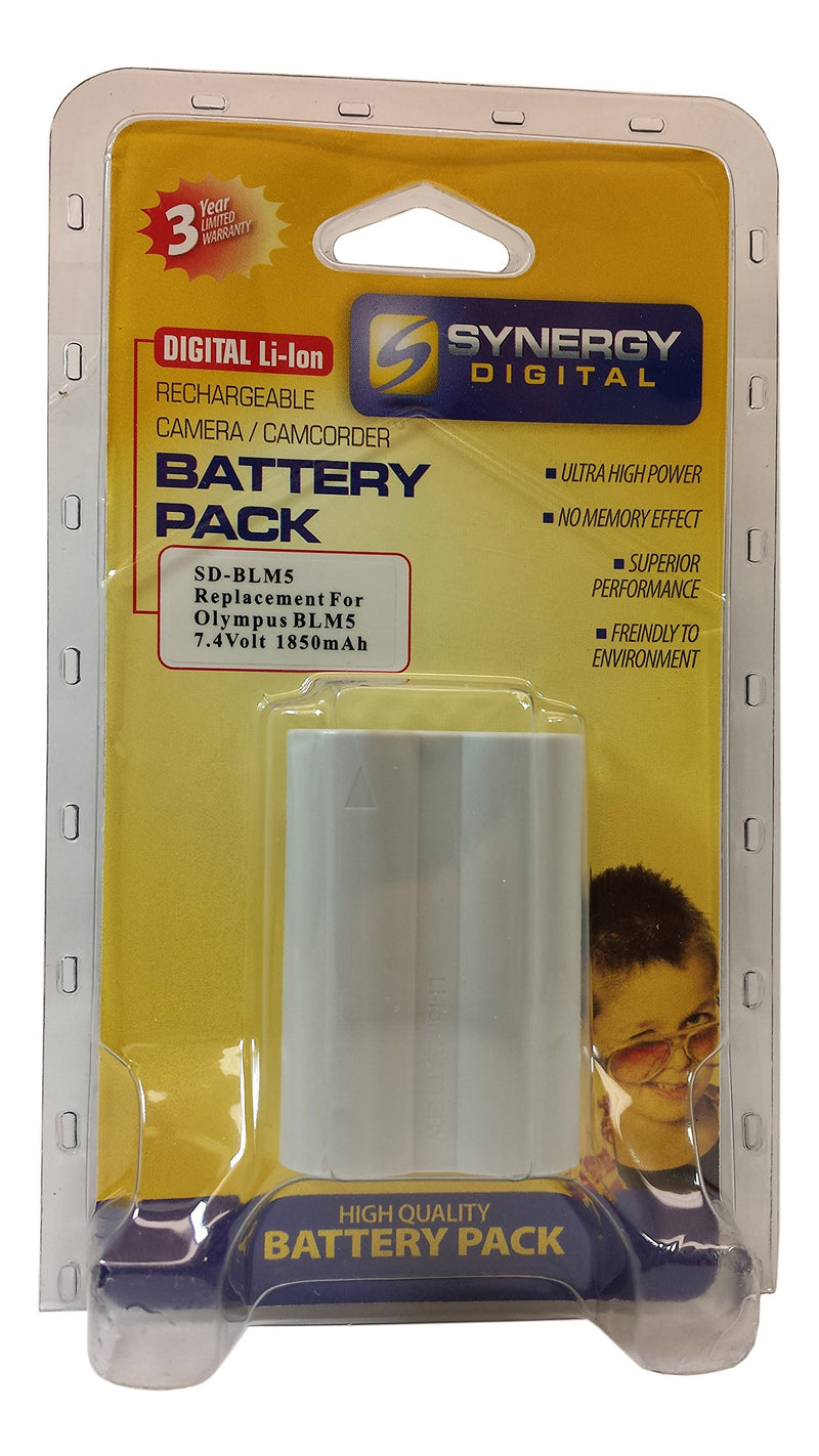 SDBLM5 Rechargeable Lithium-Ion Replacement Battery Pack - (1850 mAh 7.4V) - Replacement Battery For Olympus SD-BLM-05 Rechargeable Battery