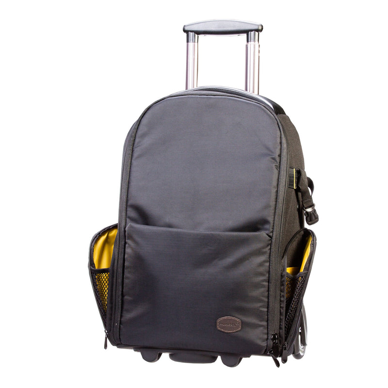PhotoSEL Camera Roller Bag Case for SLR DSLR Lens, 17-Inch Laptop, Carry-On Compatible, Any-Weather Cover, Convertible Backpack, BG504