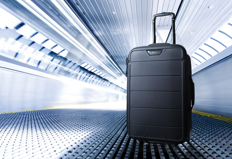 Lowepro PhotoStream Roller 150 - Rolling Travel Bag for Photographers- Carry On Compatible. 8.2 lbs. Black.