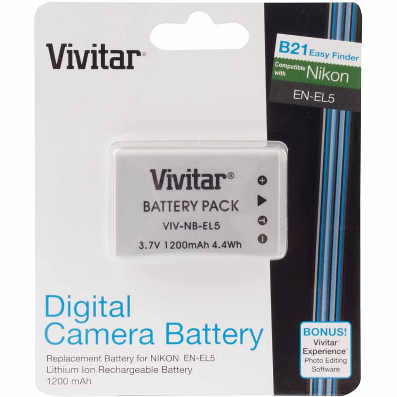Vivitar VIVNBEL5 Replacing Nikon EN-EL5 Battery