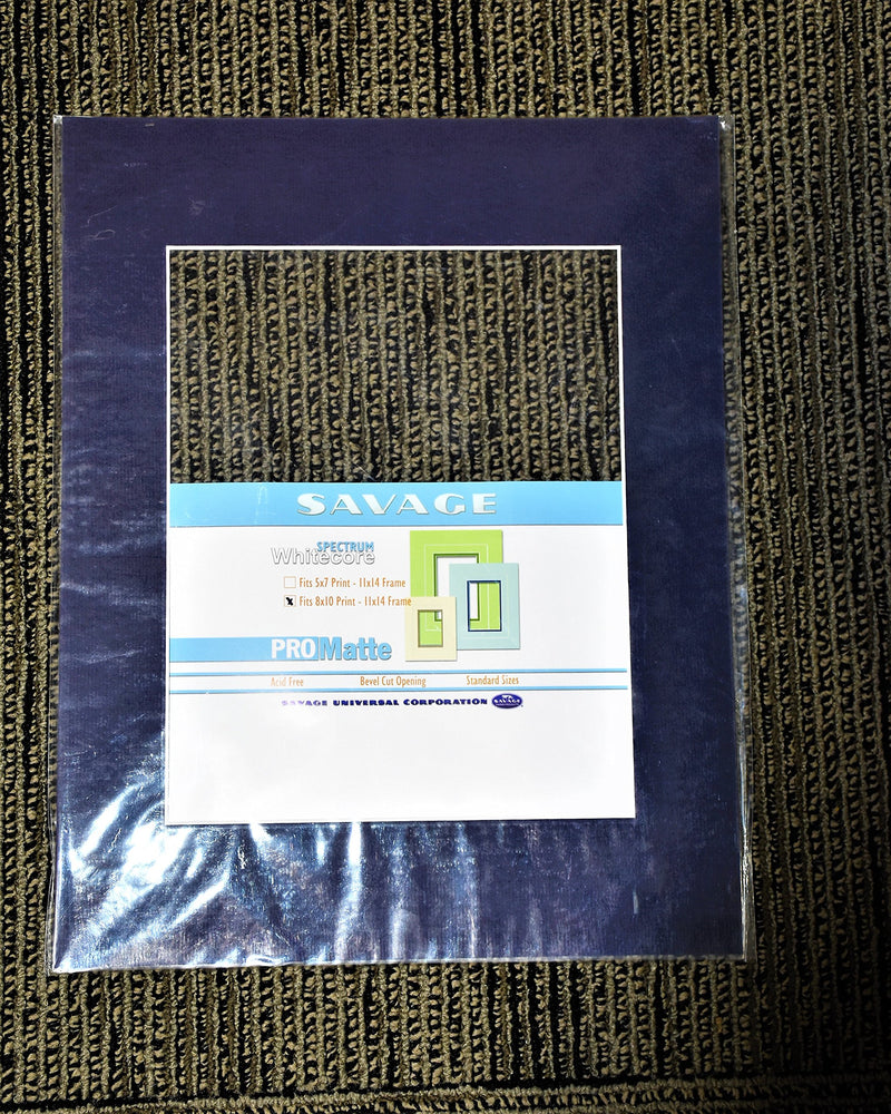 Savage Premuim White Core Pre-Cut Mat Acid Free 11x14 in (Navy)