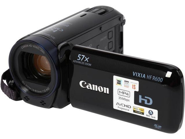 Canon VIXIA HF R600 Full HD Camcorder Black - Main Image