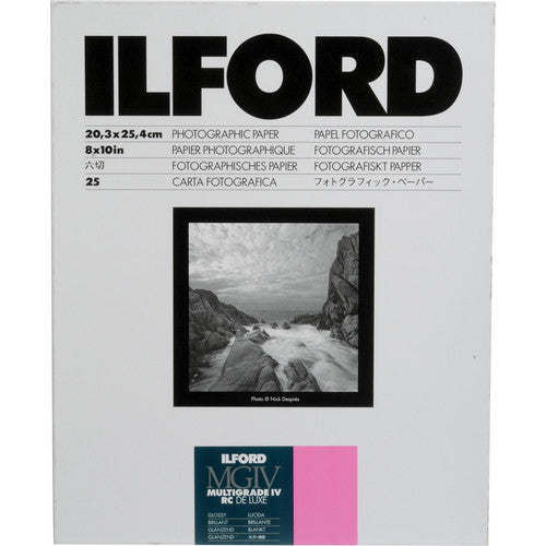 Ilford Multigrade IV RC DeLuxe Paper (Glossy, 8 x 10", 25 Sheets)