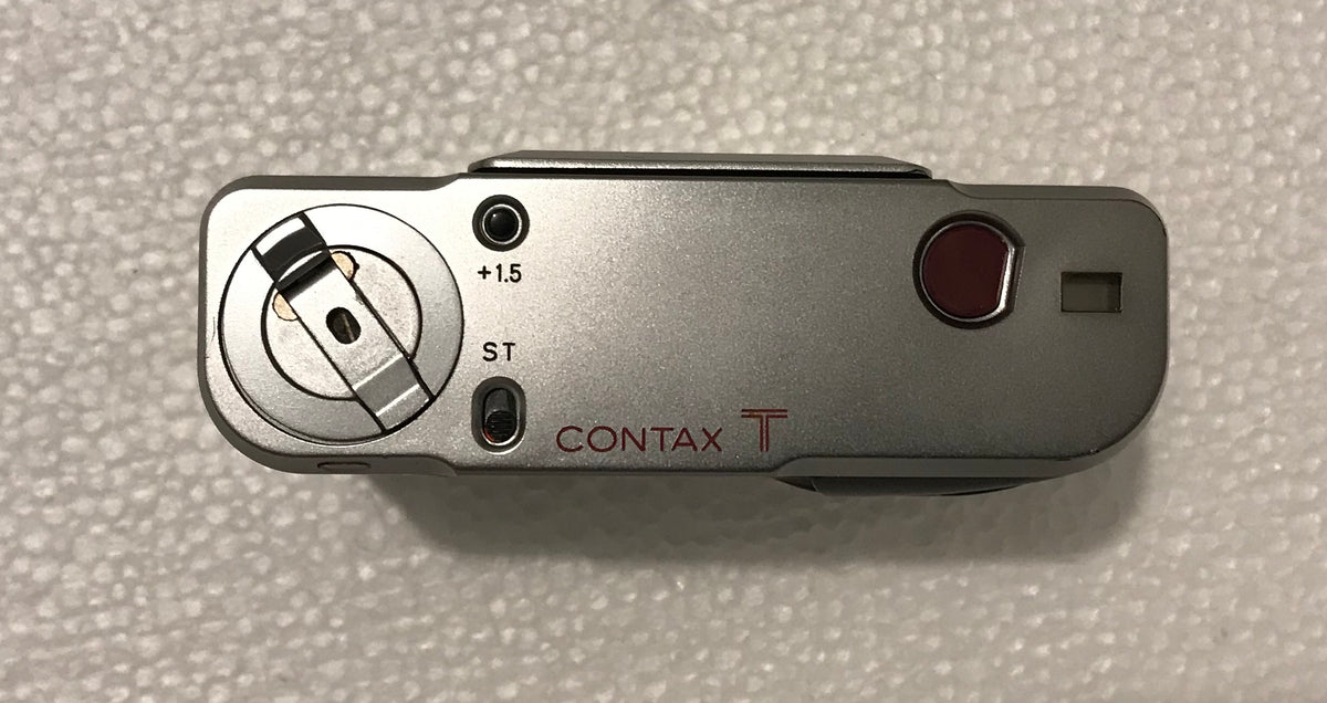 CONTAX T Rangefinder 35mm Film Camera Carl Zeiss Outfit (Chrome