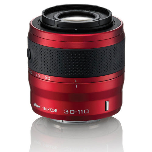 Nikon 1 NIKKOR 30-110mm 3.8-5.6 VR レッド Nikon 1 NIKKOR VR 30-110mm f/3.8-5.6 Lens - Red