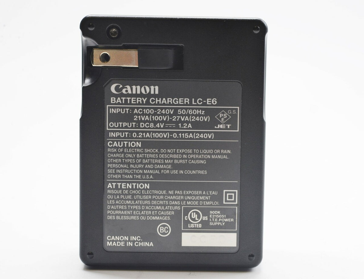 Canon LC-E6 Charger for LP-E6P, LP-E6NH, LP-E6 Battery's