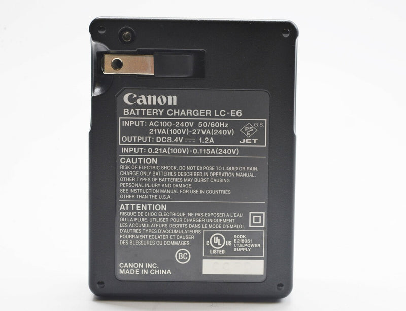 Canon LC-E6 Charger for LP-E6P, LP-E6NH, LP-E6 Battery's