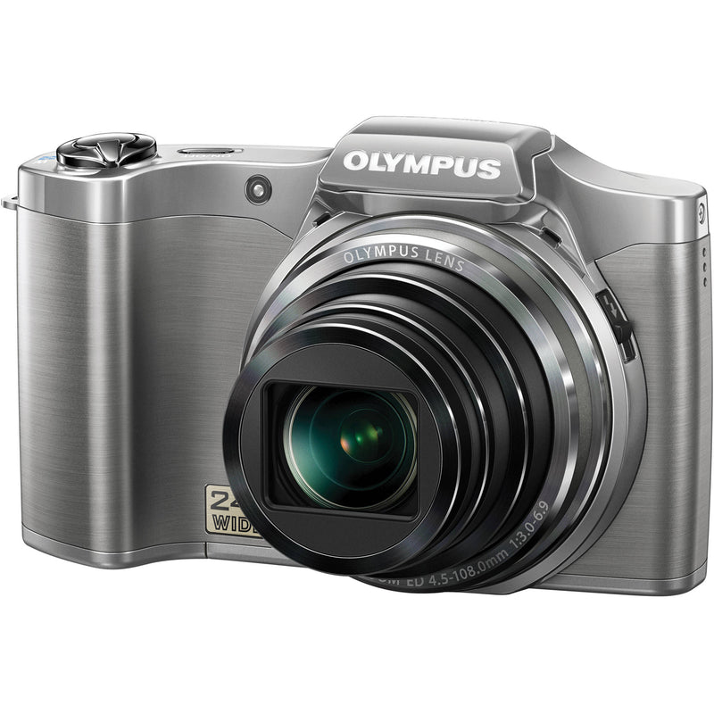 Olympus SZ-12 Digital Camera with 24x Wide-Angle Zoom - Silver