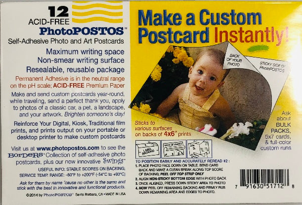 Photo Post 4"x6" Self-Adhesive Photo & Art Cards
