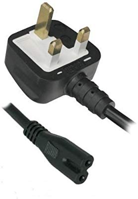 Camson UK Power Cord 2-Prong Plug Figure-8 with Fuse 6-FT