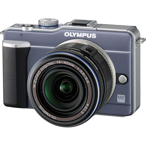 【Q2297】 OLYMPUS PEN E-PL1 +14-42 3.5-5.6 Olympus PEN E-PL1 Digital Camera with 14-42mm Lens - Blue
