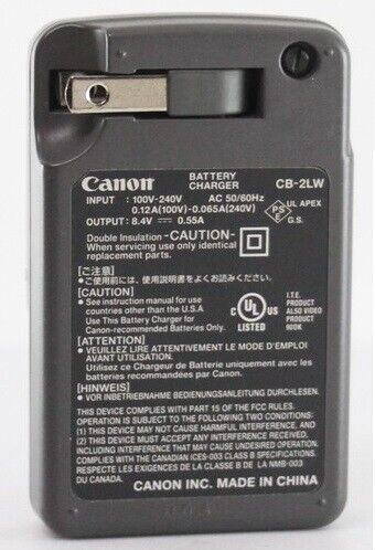 Canon CB-2LW Battery Charger for Canon NB-2LH Batteries