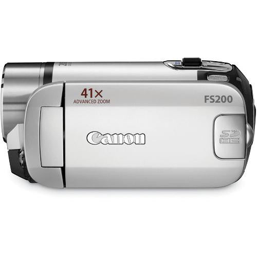 Canon FS200 Flash Memory Camcorder (Misty Silver)-Camera Wholesalers