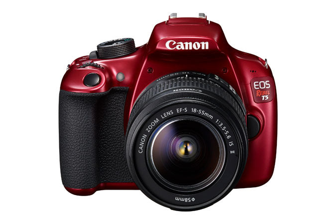 Canon EOS Rebel T5 Digital SLR Camera Kit with EF-S 18-55mm is II Lens - Red-Camera Wholesalers