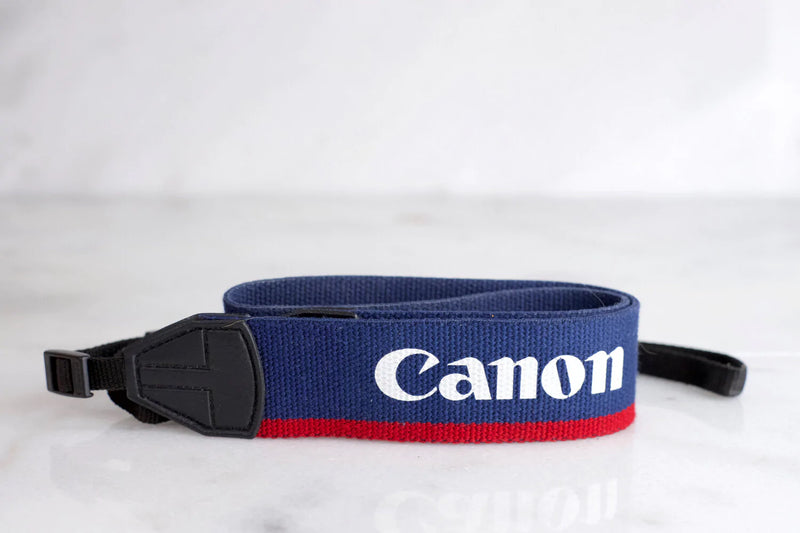 Canon Vintage Blue & Red Camera Wide Strap-Camera Wholesalers