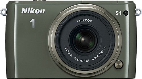 Nikon 1 S1 Mirrorless Digital Camera with 11-27.5mm Lens (Khaki)-Camera Wholesalers