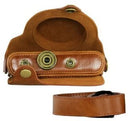 Camson Leather Case for Sony Cyber-Shot DSC-RX100's Series (Light Brown)