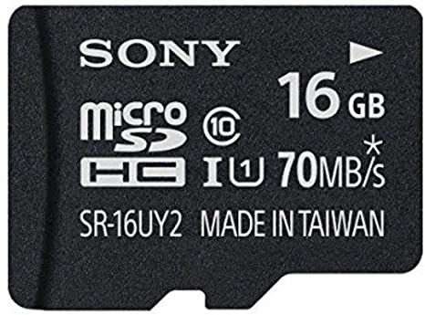 Sony 16GB Class 10 UHS-1 microSDHC Memory Card with SD Adapter