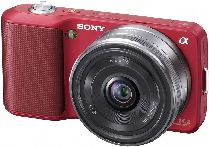 Sony Alpha NEX-3 Mirrorless Digital Camera with 16-50mm Lens (Red)
