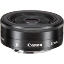 Canon EF-M 22mm f/2 STM Lens - Black