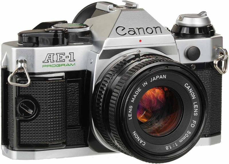 Canon AE-1 Program Film Camera w/FD 50mm f/1.8 Lens - Used