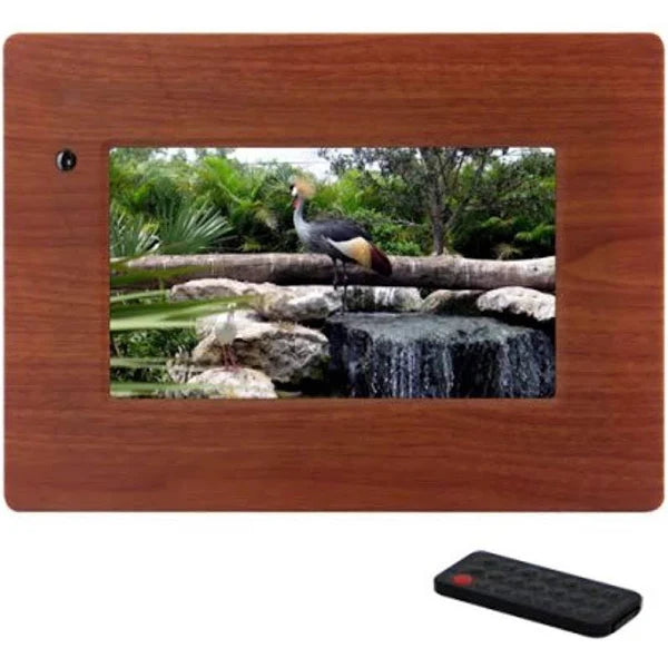CTA Digital 7" Digital Picture Frame with Wireless Remote Control (Wood Look)